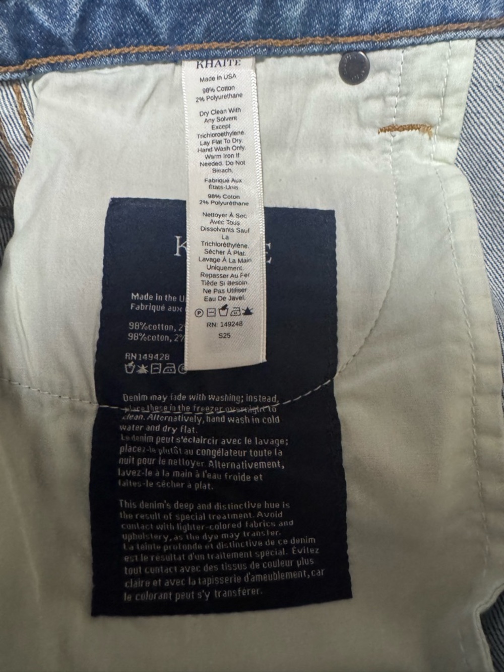KHAITE Mid-Rise Wide-Leg Jeans in Washed Blue - Picture 8 of 9